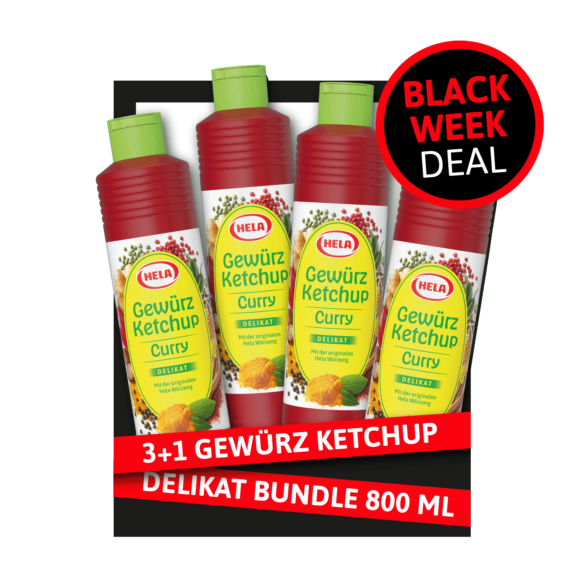 Blackweek 3+1 Gewürz Ketchup Delikat Bundle