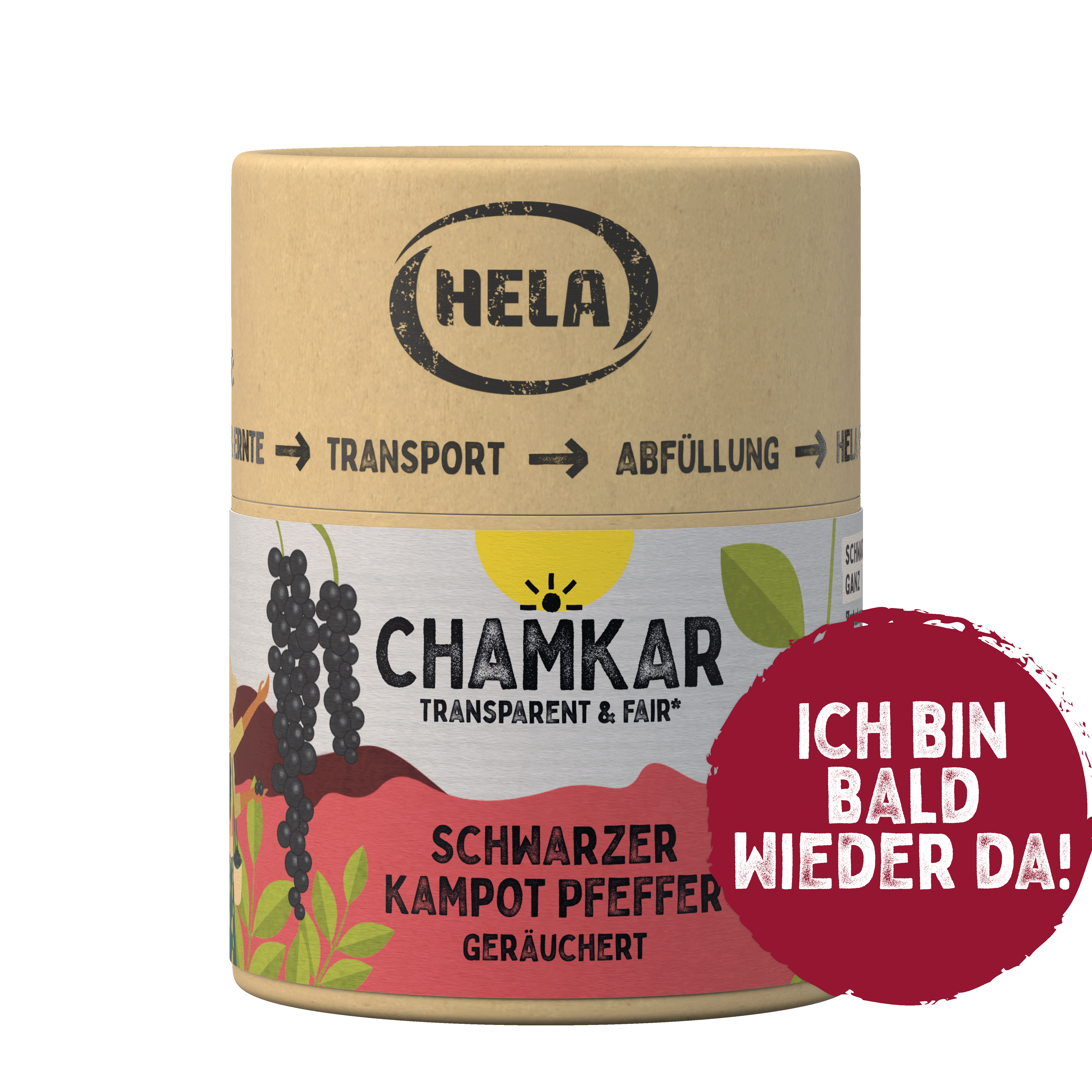 Chamkar Schwarzer Kampot Pfeffer geräuchert 100 g 