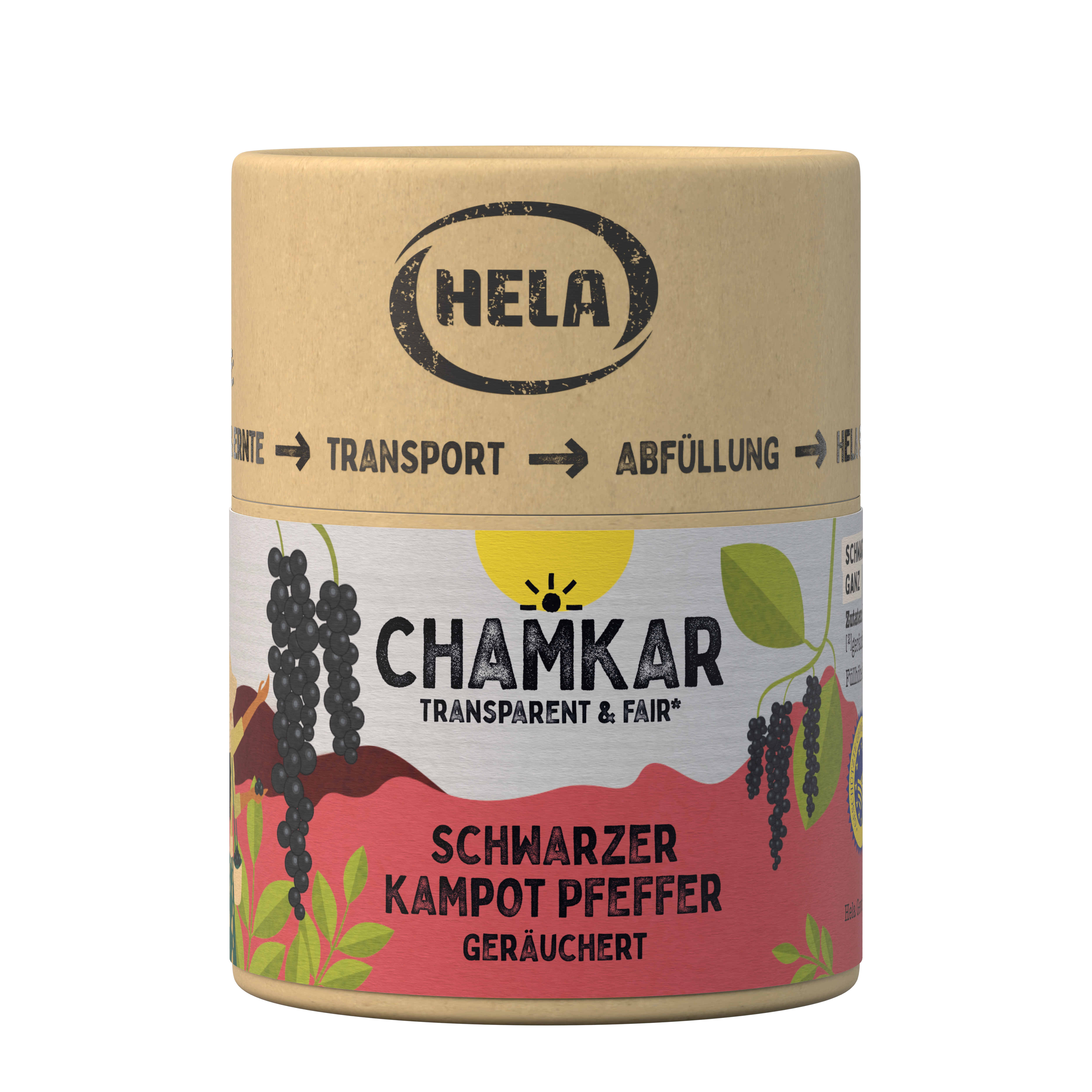 Chamkar Schwarzer Kampot Pfeffer geräuchert 100 g 