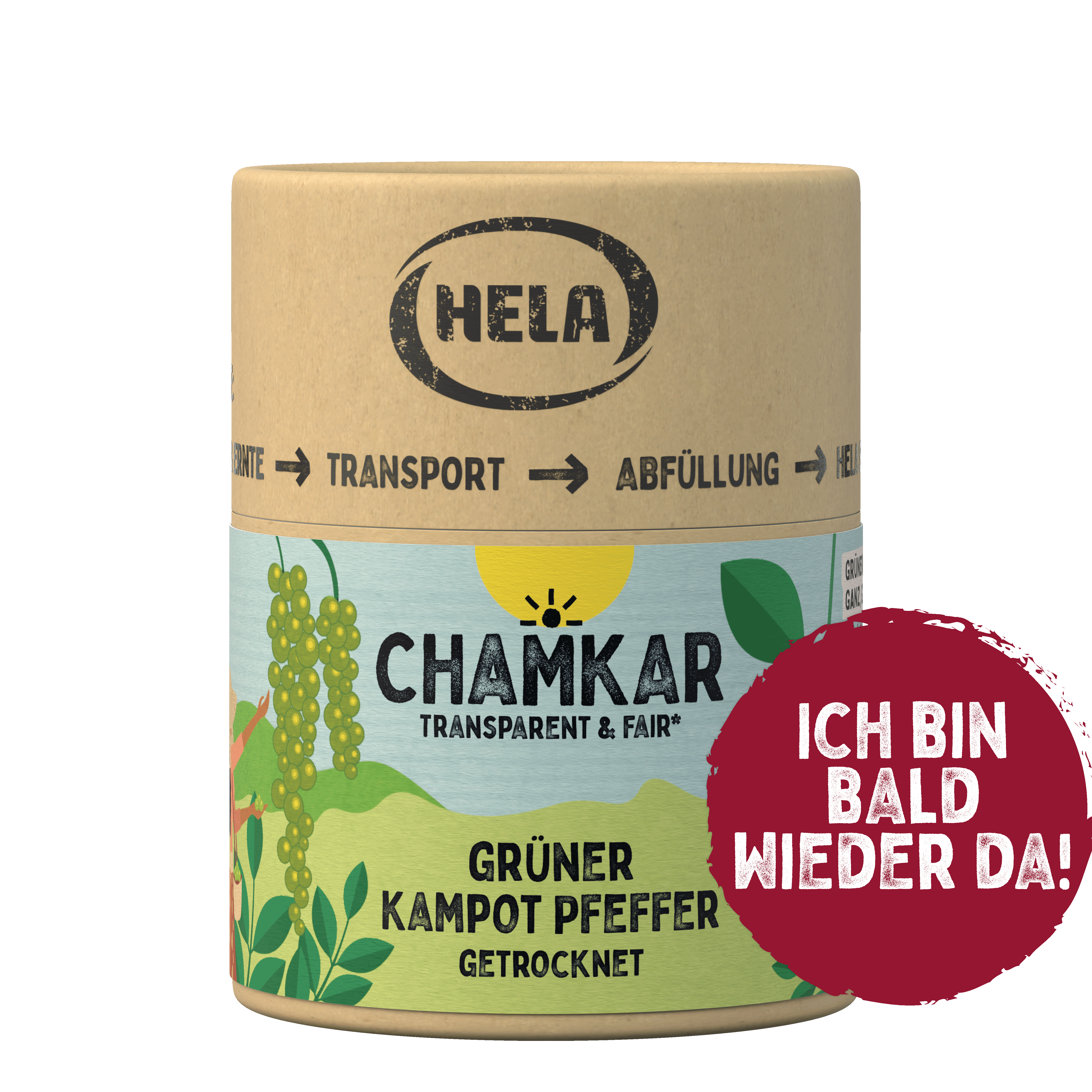 Chamkar Grüner Kampot Pfeffer getrocknet 25 g